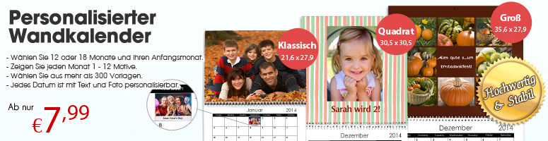 Personalisierter Wandkalender