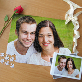 Individuelles grosses horizontales Foto-Puzzle, Hochzeit