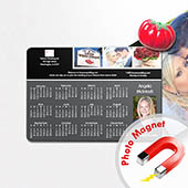 Photo-Magnet-Kalender 8,89 x 12,70 cm, Schwarz und Grau