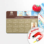 Photo-Magnet-Kalender, 8,89 x 12,70 cm, Kokosbraun