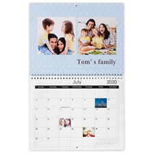 Wandkalender 216 mm x 279 mm, Hellblau