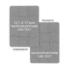 Beidseitig gestaltbare Fotopuzzle Einladung, Hochformat