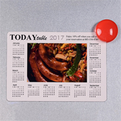 Fotomagnetkalender 2013 Bild in der Mitte, Weiß , 8,9 cm x 12,7 cm