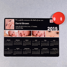 Fotomagnetkalender 2013 Fotokollage, Schwarz, 8,9 cm x 12,7 cm