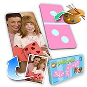 Personalisiertes Domino Valentinstag Foto im Hochformat