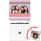 Bunt gestreift Wandkalender 30,5 cm x 30,5 cm Quadratisch