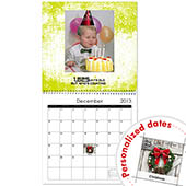 Farbiges Design Wandkalender 30,5 cm x 30,5 cm