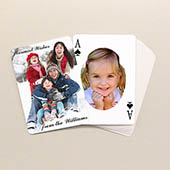 Weihnachtsspielkarten mit ovalem Portrait Beidseitig gestalten