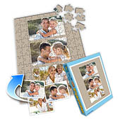 Personalisierte Collage-Puzzles, champagnerfarben