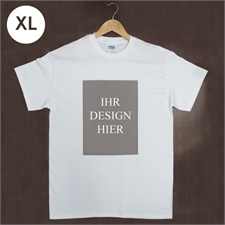 Größe XL, T-Shirt, Weiß, Hochformat, 100% Gildan Baumwolle