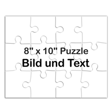 Personalisiertes Puzzle mit Hintergrund und Text auf 25,40x20,32 cm