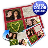 Individuelles Vier-Bilder-Collage-Puzzle in klassischem Rot - Ich liebe Dich