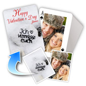 2-seitig individualisierbare Foto-Spielkarten, Valentinstag