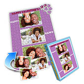 Individuelles Drei-Fotos-Collage-Puzzle in Babylila - frohen Valentinstag