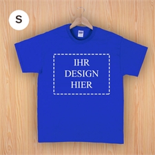Größe S, T-Shirt, Blau Querformat, Personalisiert 100% Gildan Baumwolle
