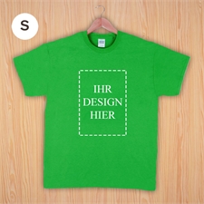 Größe S, T-Shirt, Grün, Hochformat, Personalisiert 100% Gildan Baumwolle