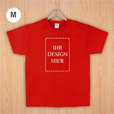 Größe M T-Shirt Rot Hochformat Personalisiert 100% Gildan Baumwolle