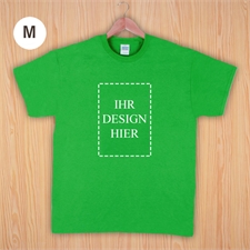 Größe M T-Shirt Grün Hochformat Personalisiert 100% Gildan Baumwolle