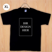 Größe XL T-Shirt Schwarz Hochformat Personalisiert 100% Gildan Baumwolle