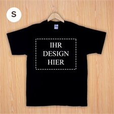 Größe S, Foto T-Shirt, Schwarz, Querformat, Personalisiert 100% Gildan Baumwolle