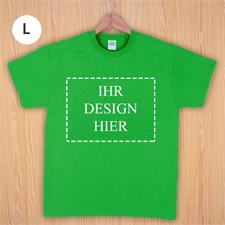 Größe L, T-Shirt, Grün, Querformat, Personalisiert 100% Gildan Baumwolle