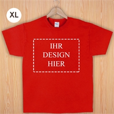 Größe XL, T-Shirt, Rot, Querformat, Personalisiert 100% Gildan Baumwolle