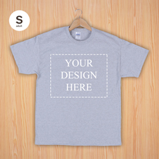 Größe S T-Shirt Silber Grau 4er Collage, Querformat, Personalisierte Gildan Baumwolle