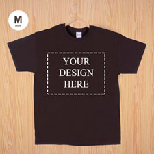 Größe M T-Shirt Braun 4er Collage, Querformat, Personalisierte Gildan Baumwolle