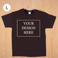 Größe L T-Shirt Braun 4er Collage, Querformat, Personalisierte Gildan Baumwolle