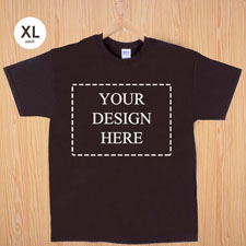 Größe XL T-Shirt Braun 4er Collage, Querformat, Personalisierte Gildan Baumwolle