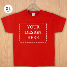 Größe XL T-Shirt Rot 4er Collage, Querformat, Personalisierte Gildan Baumwolle