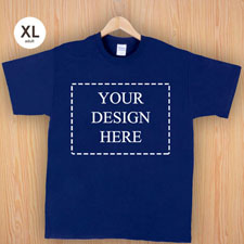 Größe XL T-Shirt Navy Dunkelblau 4er Collage, Querformat, Personalisierte Gildan Baumwolle