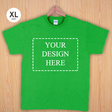 Größe XL T-Shirt Grün 4er Collage, Querformat, Personalisierte Gildan Baumwolle