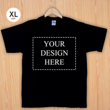 Größe XL T-Shirt Schwarz 4er Collage, Querformat, Personalisierte Gildan Baumwolle