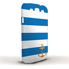 Oranger Anker Blaue Streifen Samsung S3 Case