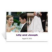 Hochzeitskarte, 2 Fotos, 12,7 cm x 17,8 cm, Doppelkarte Weiß