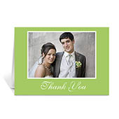 Klassische Hochzeitskarte, Querformat 12,7 cm x 17,8 cm, Doppelkarte Grün