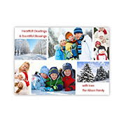 Photokollagekarte Gesegnete Weihnachten - Weiss