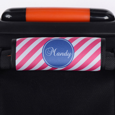 Pinke Streifen Personalisiertes Kofferschild