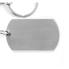 Graviert Horizontal Personalisierter Schlüsselanhänger Metall einseitig