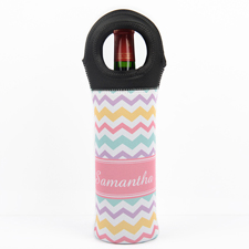 Regenbogen Weintasche aus Neopren mit Foto Vorderseite Personalisieren