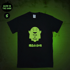 Halloween Monster Leuchtendes T-Shirt Glow Personalisieren Baumwolle Größe S Small