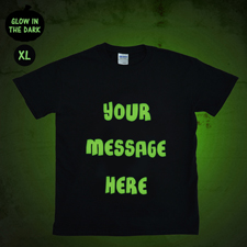 Meine Worte Grusel Leuchtendes Glow T-Shirt Personalisieren Baumwolle Größe XL