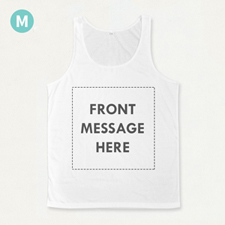 Custom Full Color Print Message Unisex Tank Top (Front Only) (Medium)