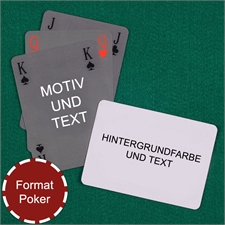 Einfaches Bridge Kartenspiel im Pokerformat zum Personalisieren