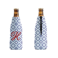 Gesticktes Monogramm Personalisierter Flaschenkühler mit Reißverschluss