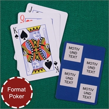 Poker Spielkarten Fotokollage Navy
