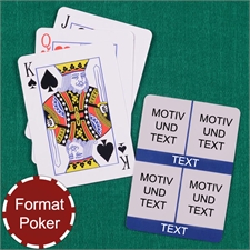 Poker Kartenspiel Fotokollage Vier Fotos Navy