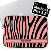 Pink Zebra Schwarz & Pink  MacBook Pro 13 Tasche (2015)