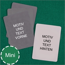 Komplett individualisierbare Mini Kartenspiel- Hochformat